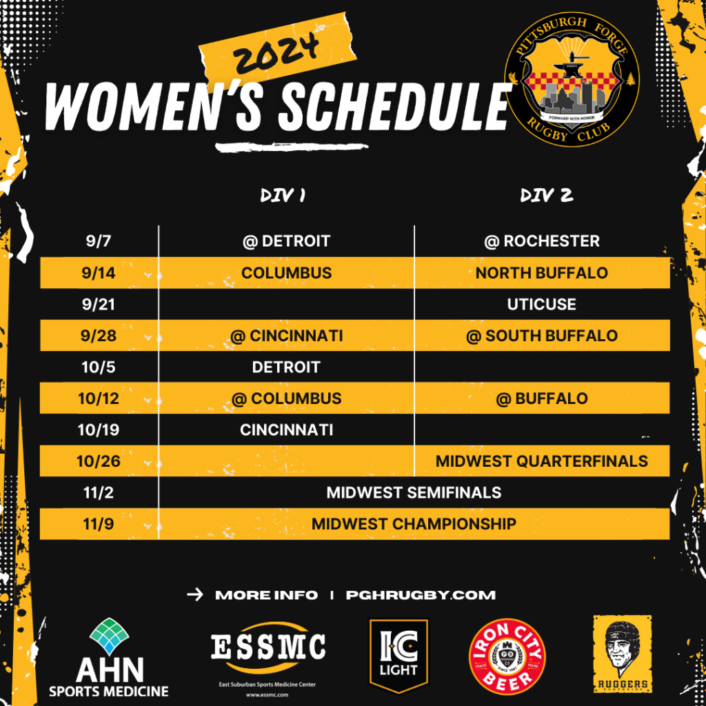 Women's 2024 Fall Schedule